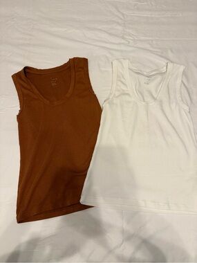 a new day Tank Top bundle in White and Brown